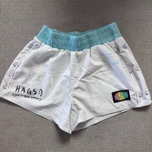 Slunks Women’s Light Blue & White Shorts XXS
